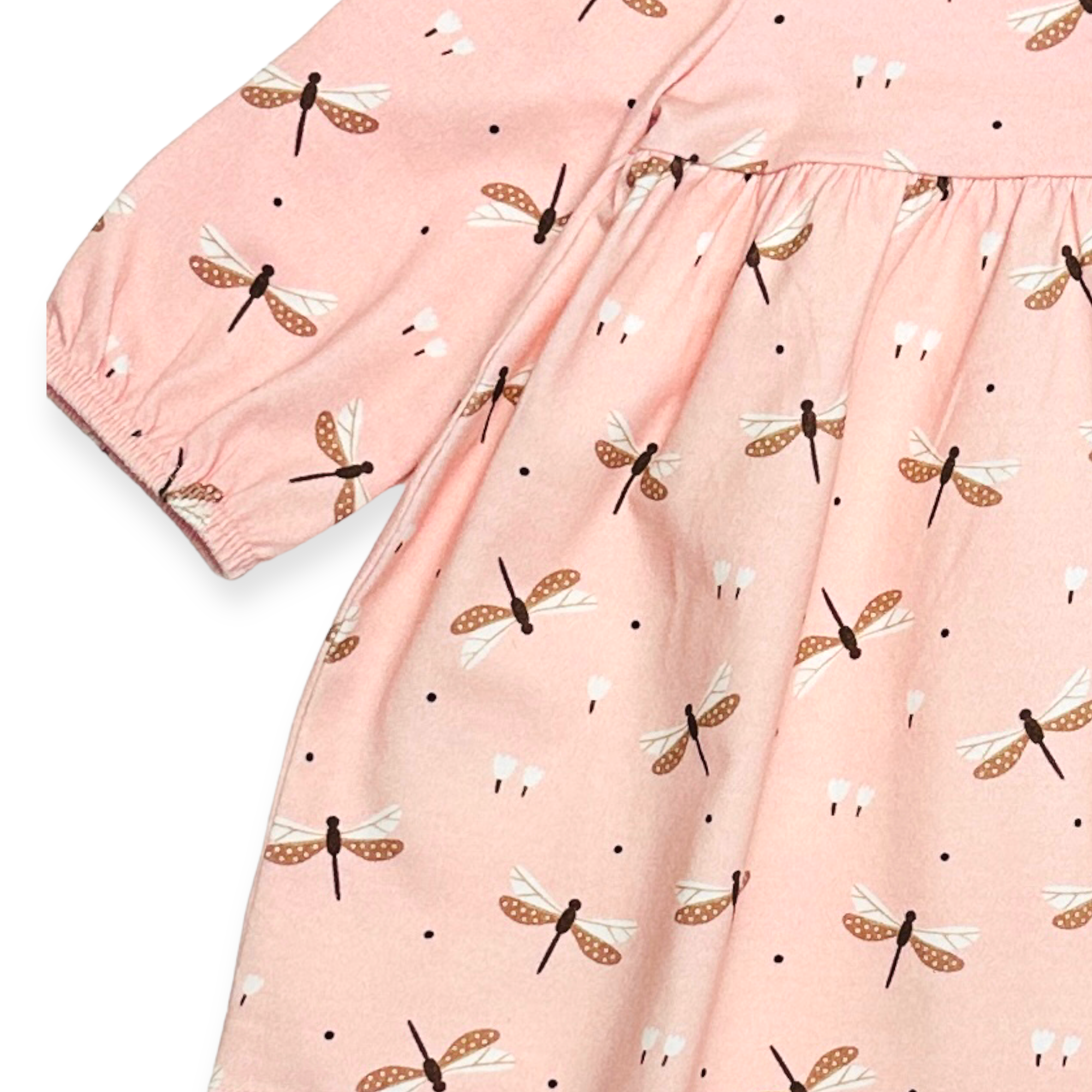 Dragonfly Flare Baby Dress + Bloomer SET (Organic Jersey) by Viverano