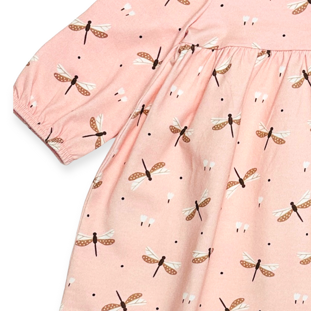 Dragonfly Flare Baby Dress + Bloomer SET (Organic Jersey) by Viverano