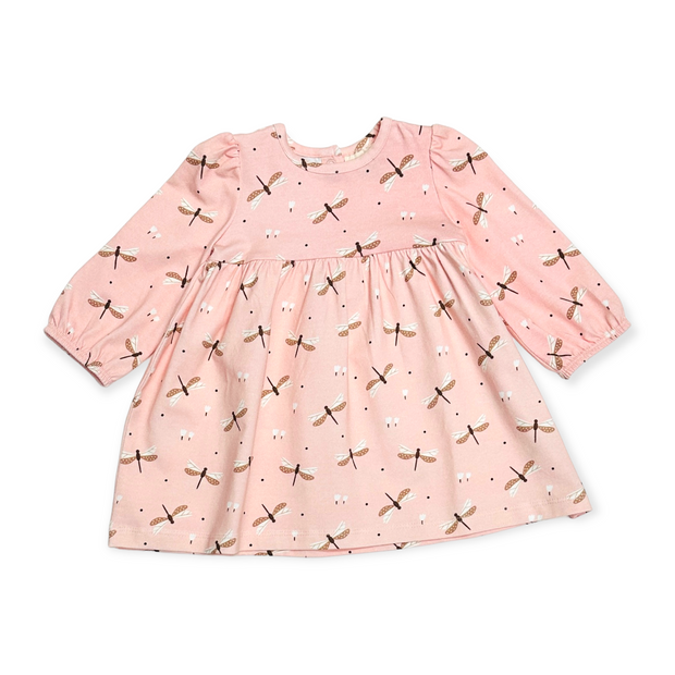 Dragonfly Flare Baby Dress + Bloomer SET (Organic Jersey) by Viverano