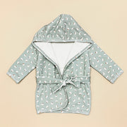 Floral Hooded Baby Bath Robe (Organic Cotton) by Viverano Organics