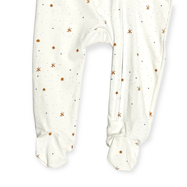 Stars Zipper Footie Baby Coverall (Organic) by Viverano Organics