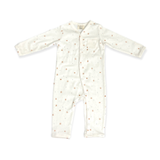Stars Classic Button Baby Coverall Jumpsuit (Organic) by Viverano Organics