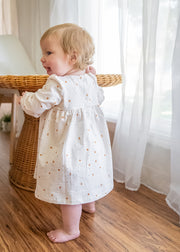 Stars Flare Baby Girl Dress + Bloomer SET (Organic Jersey) by Viverano