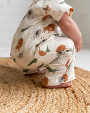 Savannah Collar & Button Baby Playsuit Romper (Organic Muslin)