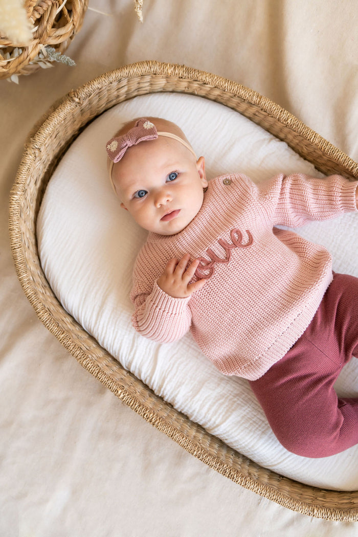 Viverano Organics Lighthouse & Boat Embroidered Baby Knit Pullover and Pants Set main image 1