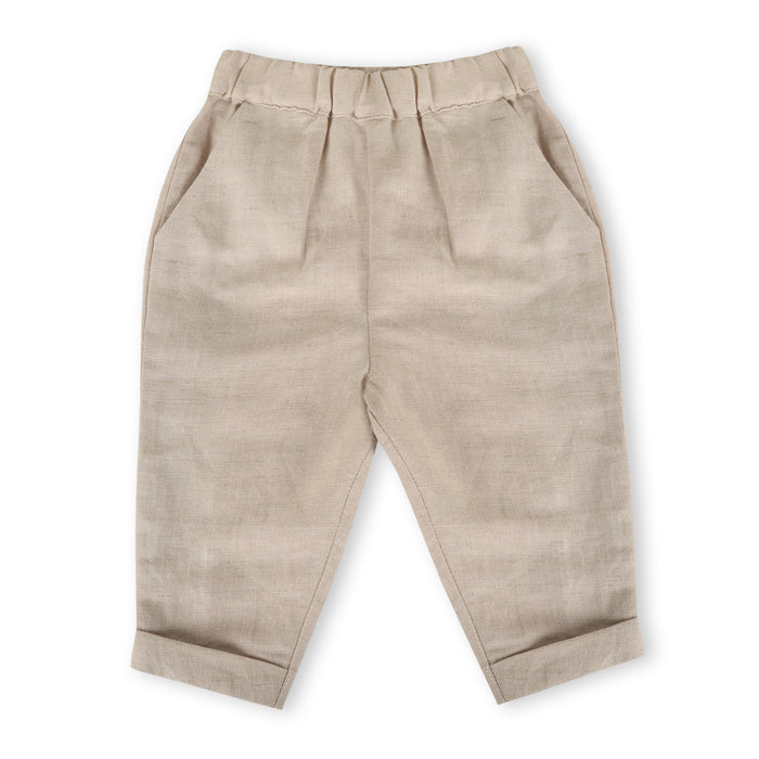 LINEN BOW TIE PANTS