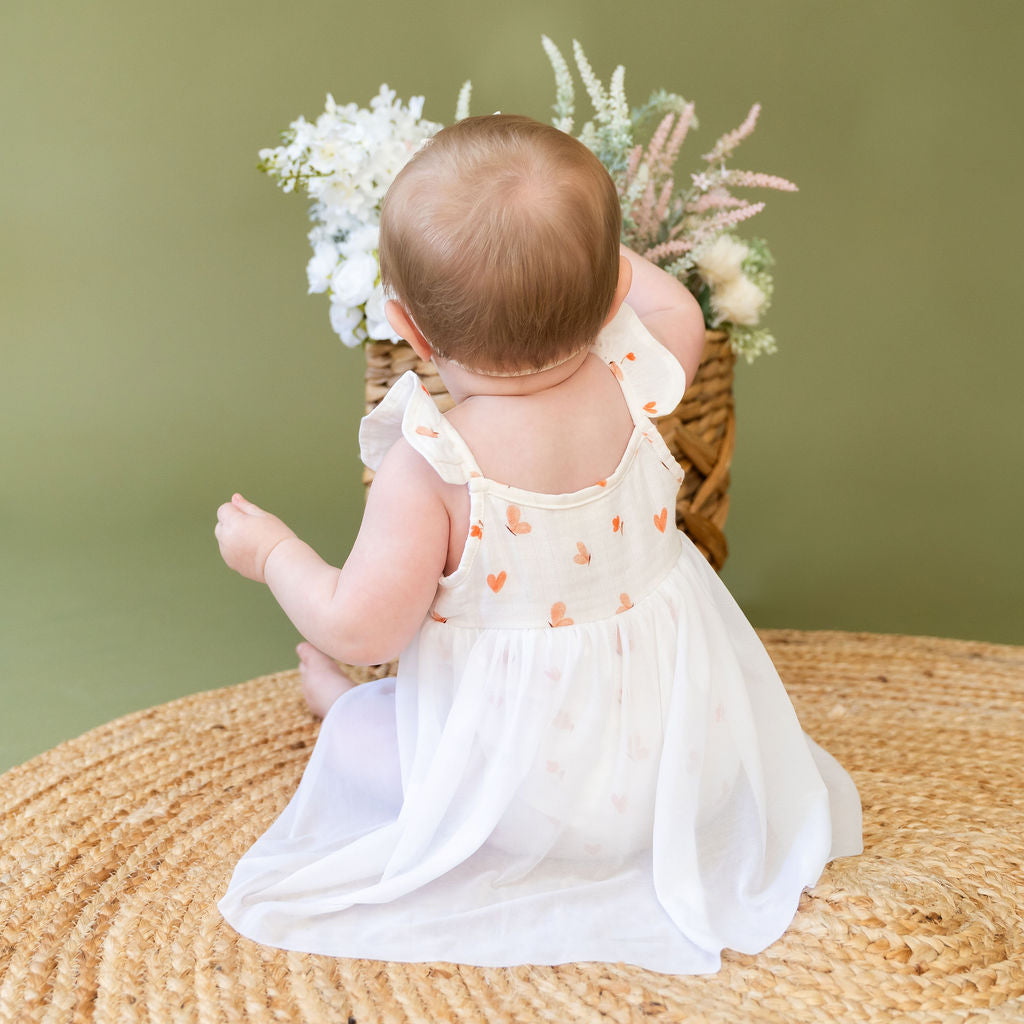 Butterfly Love Baby Tutu Romper Dress (Organic Cotton)