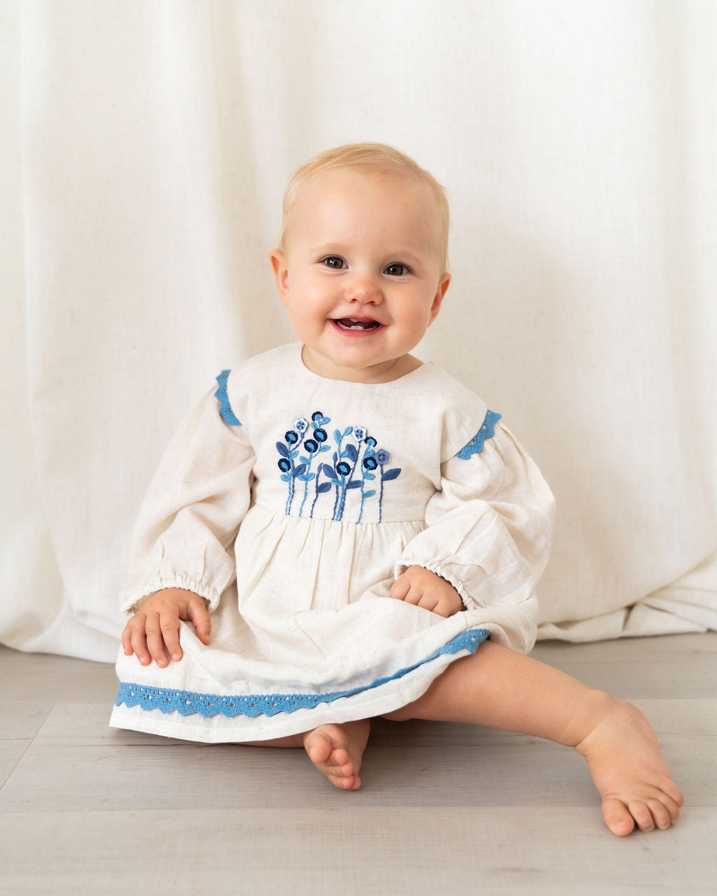 Hudson Baby Infant and Toddler Girl Cotton Dresses, White Tartan