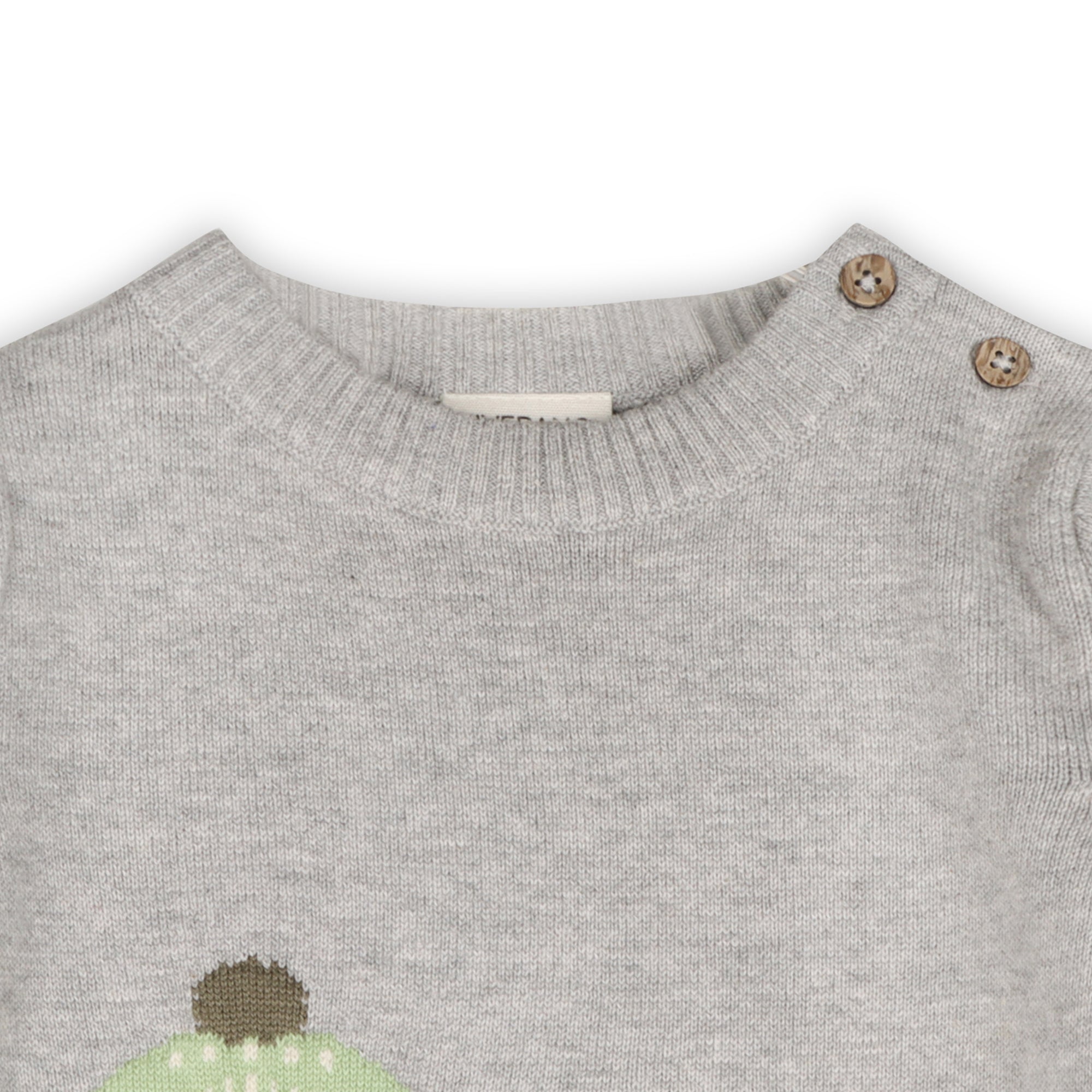 Happy Polar Bear Jacquard Knit Baby Sweater Pullover (Organic Cotton)