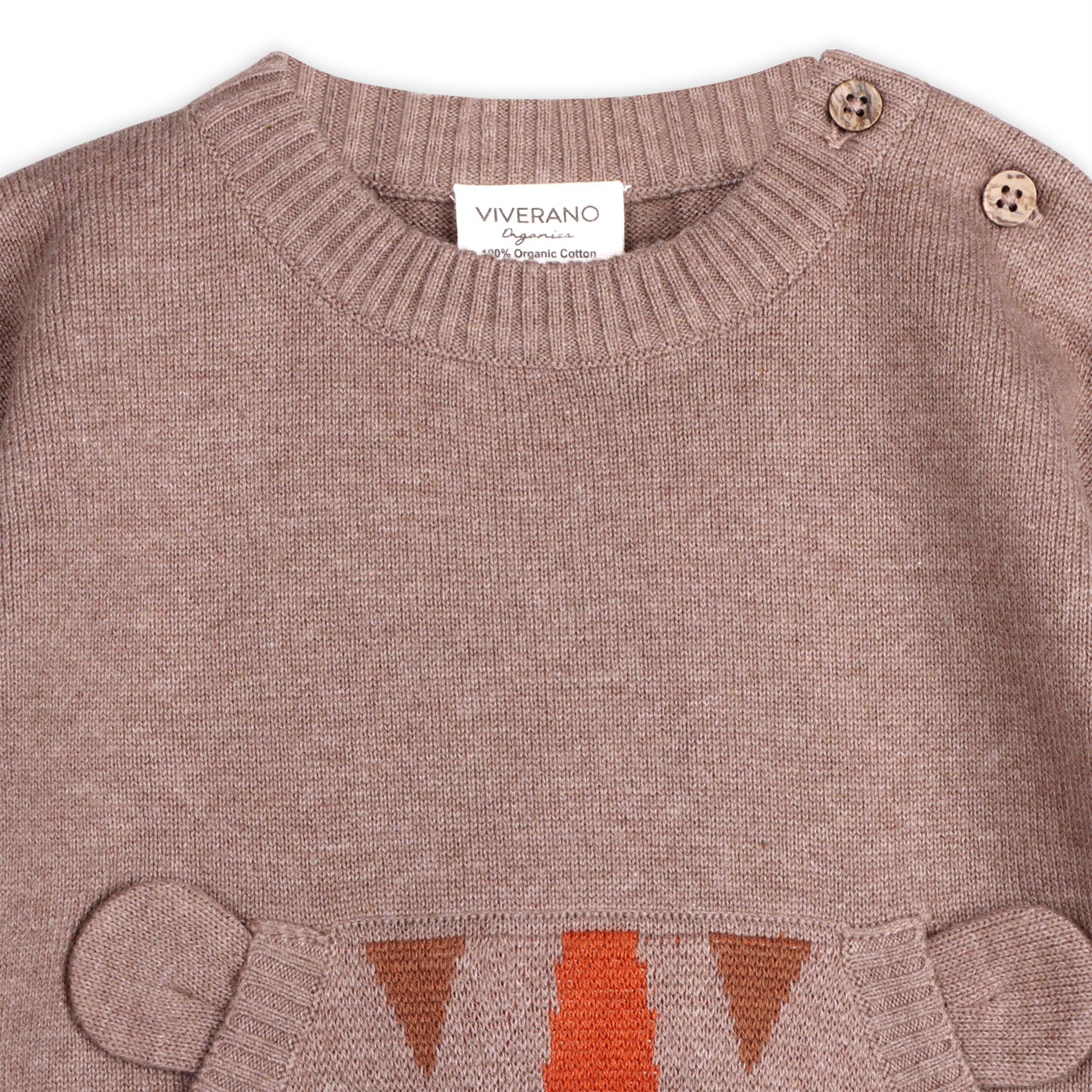 Tiger Kangaroo Pocket Baby Knit Pullover & Pant Set (Organic Cotton)