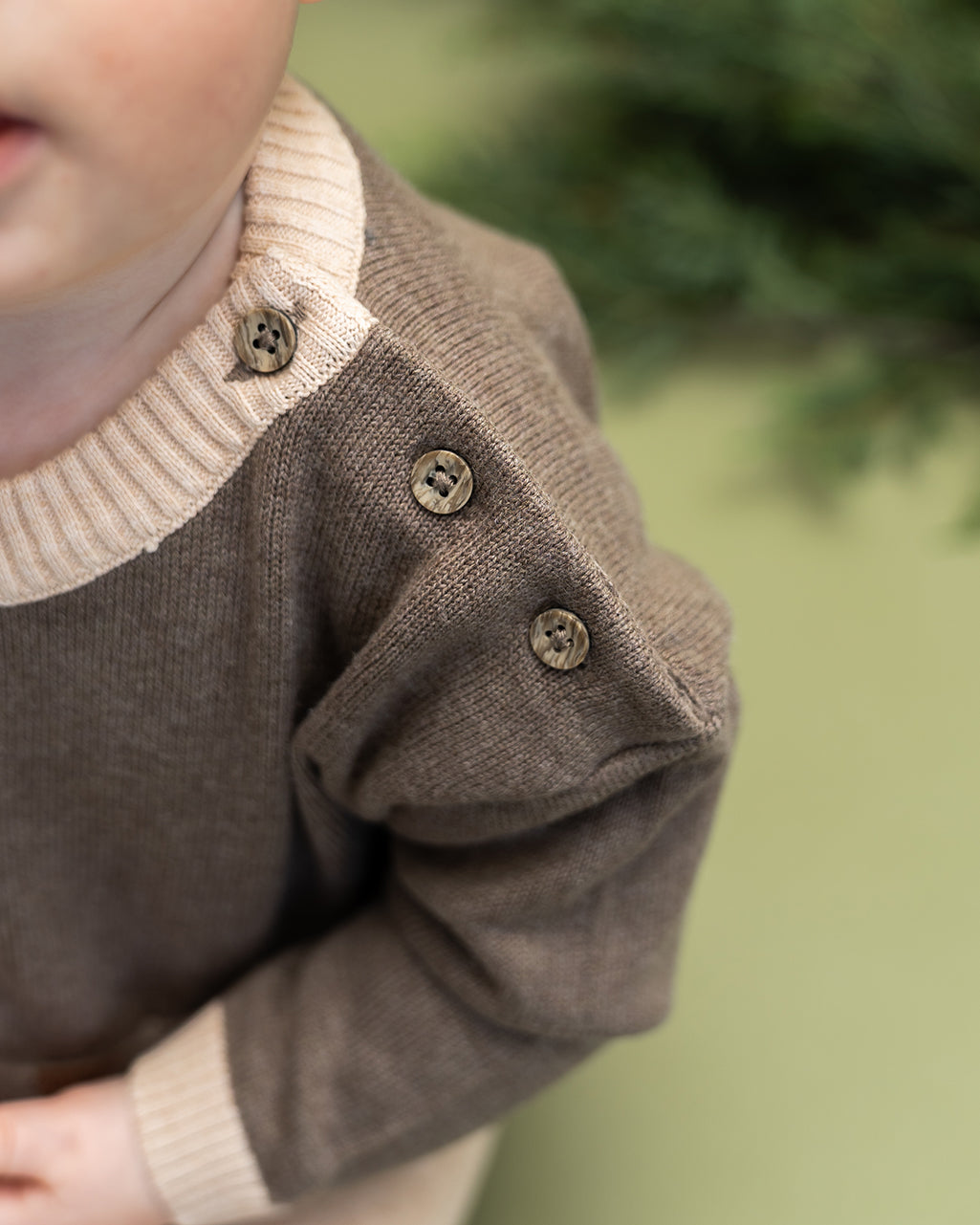 Tiger Kangaroo Pocket Baby Knit Pullover & Pant Set (Organic Cotton)