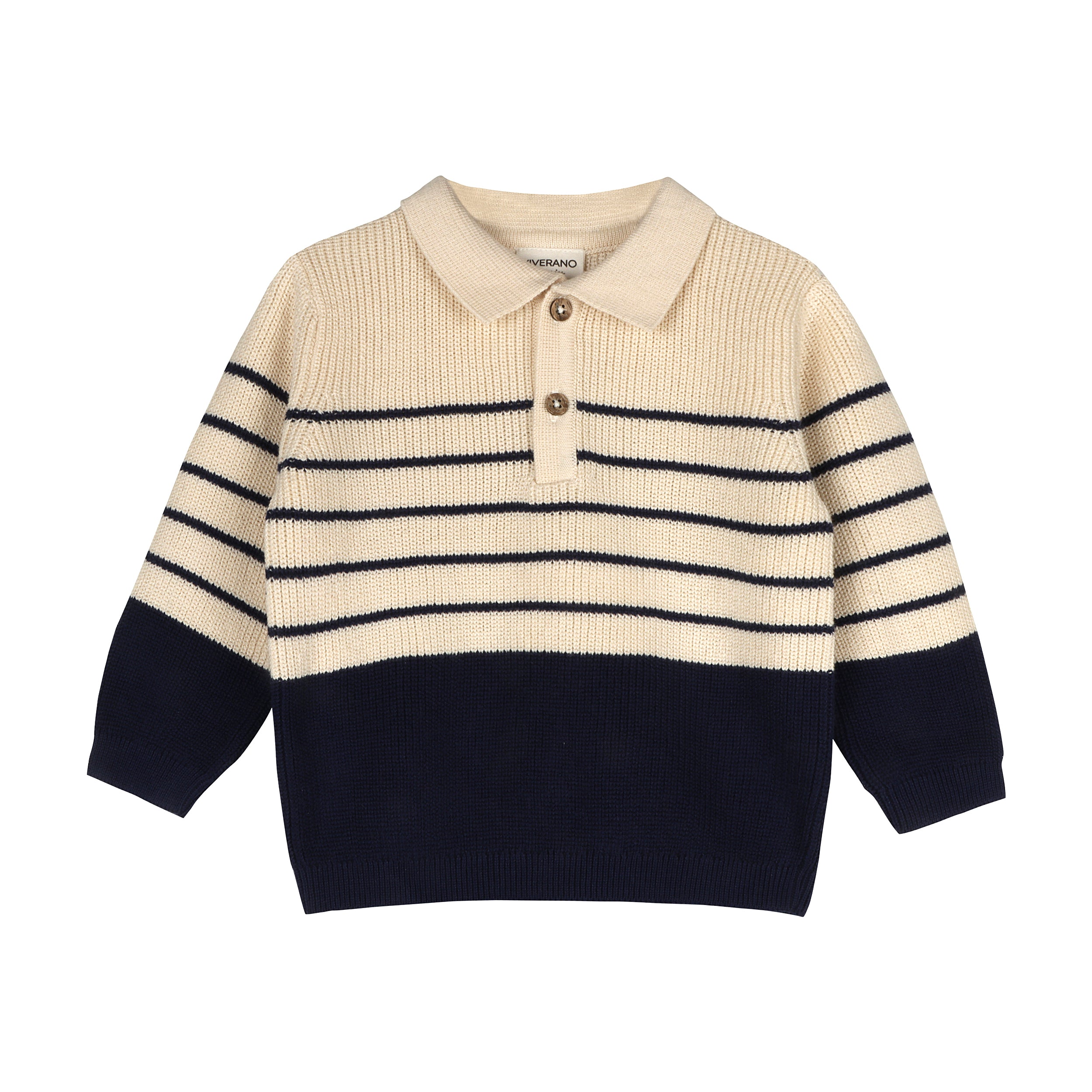 Classic Stripe Polo Sweater Knit Baby Pullover & Pant Set (Organic Cotton)