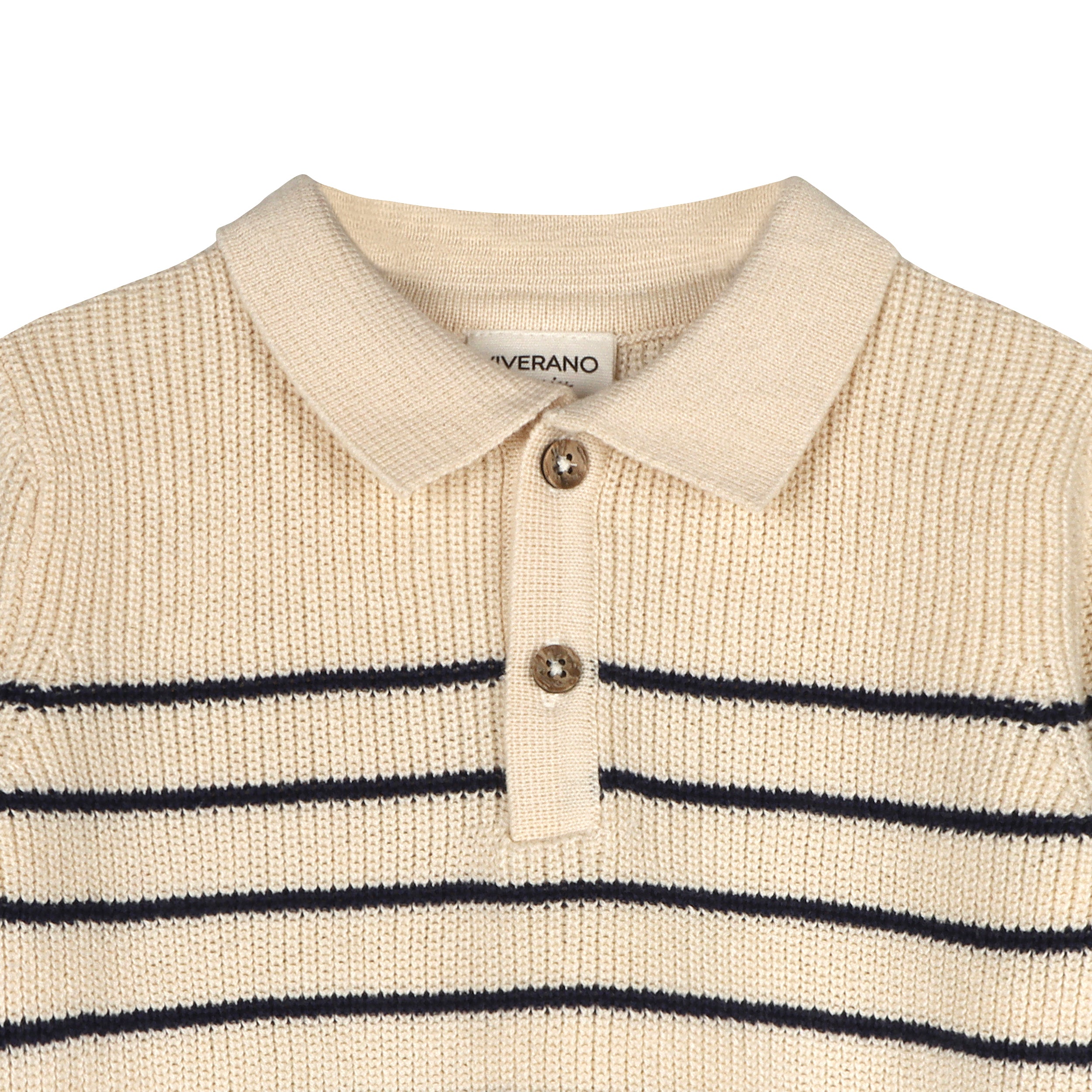 Classic Stripe Polo Sweater Knit Baby Pullover & Pant Set (Organic Cotton)