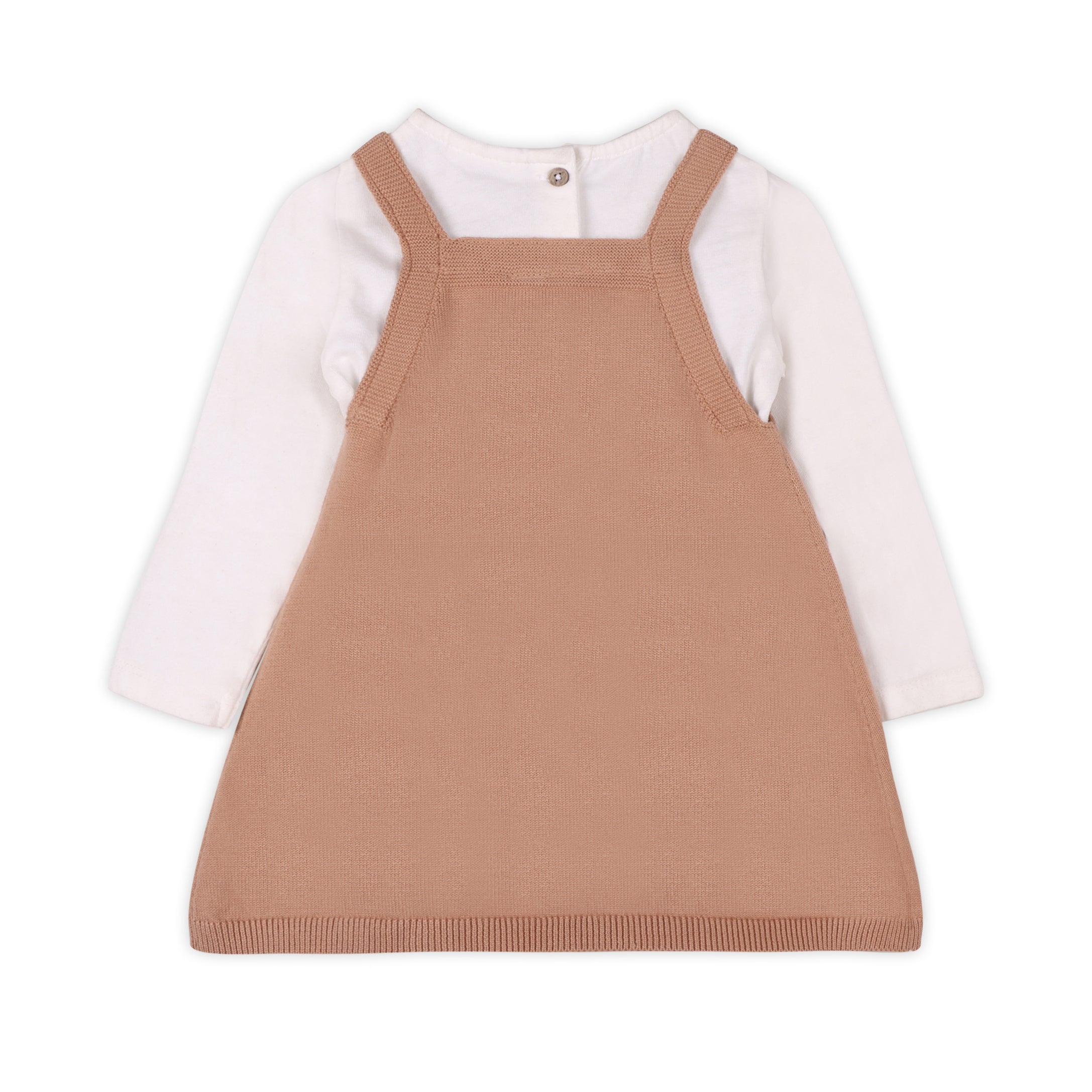 Sheep Jacquard Knit Baby Tunic Dress Set (Organic Cotton)