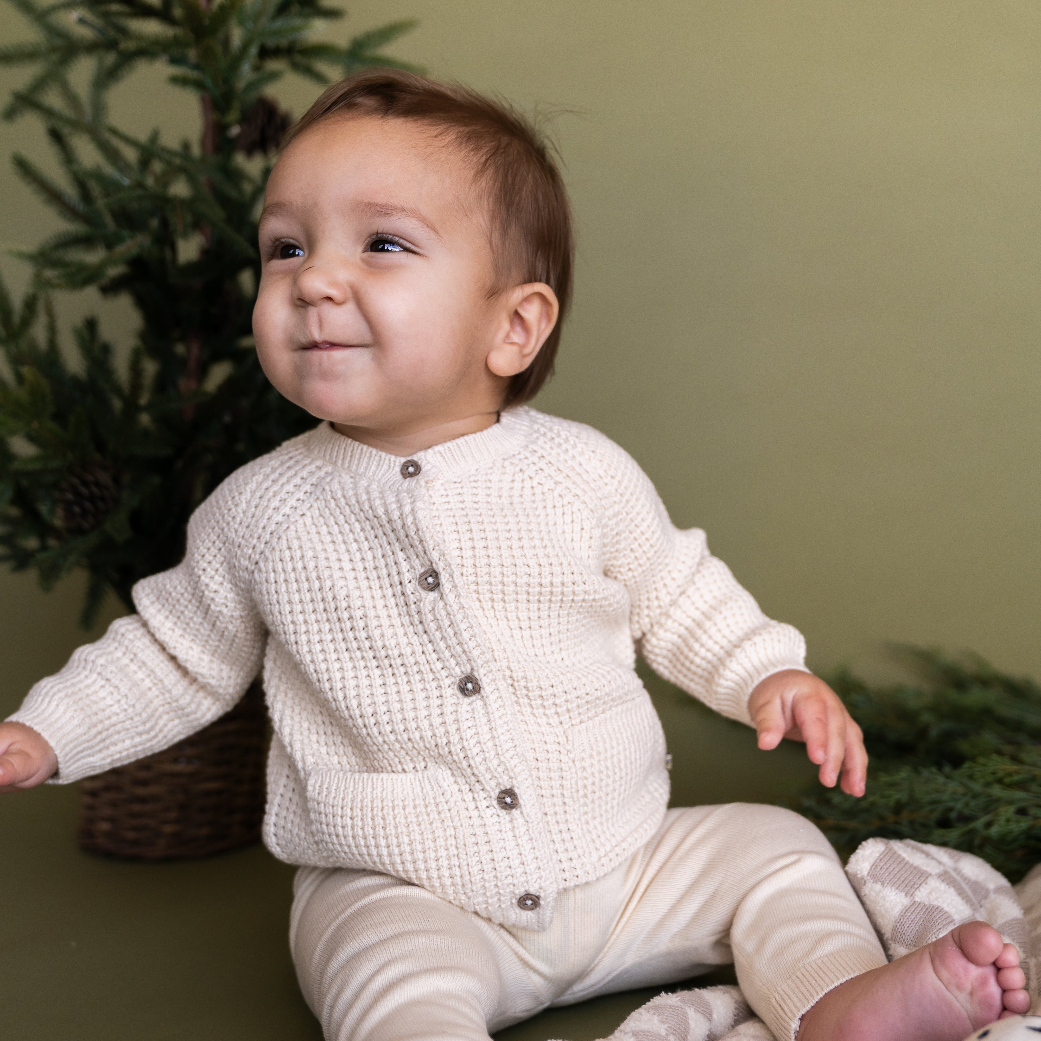 【正規品】 andmary Baby knit babushka ivory ANDMARY】Baby knit babushka