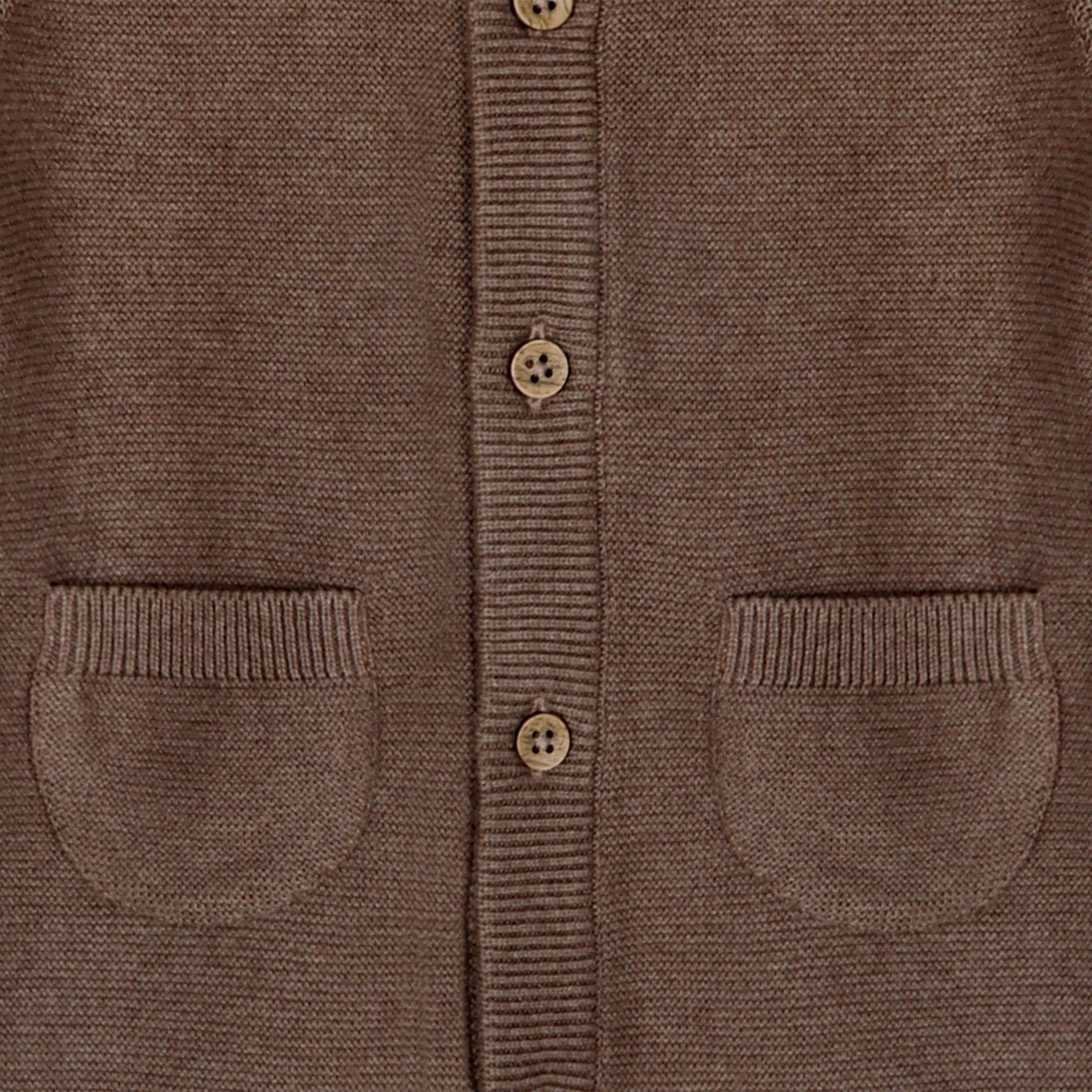 Classic Pocket & Button Chunky Knit Baby Jumpsuit (Organic Cotton) 