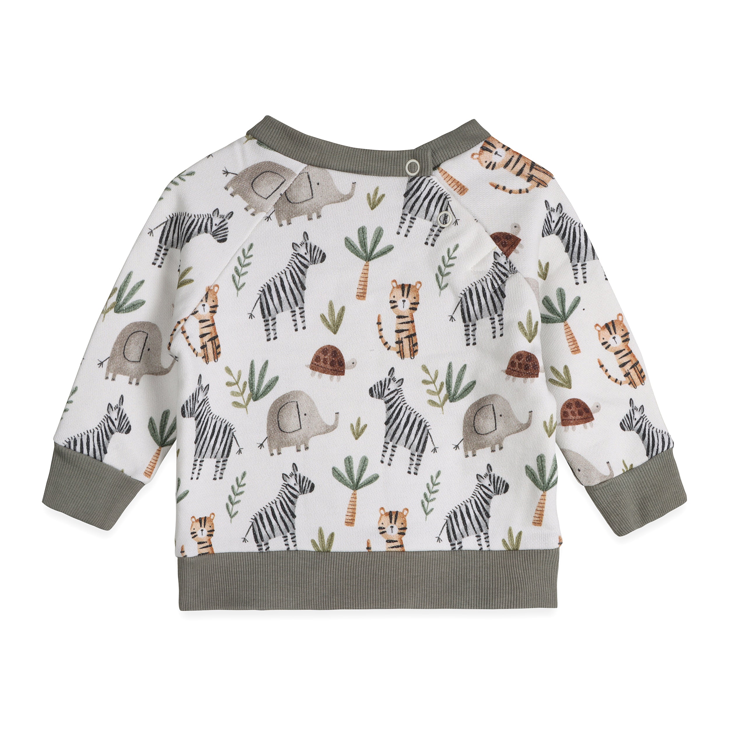 Savannah Animals Baby Pullover & Pants Set (Organic Cotton)
