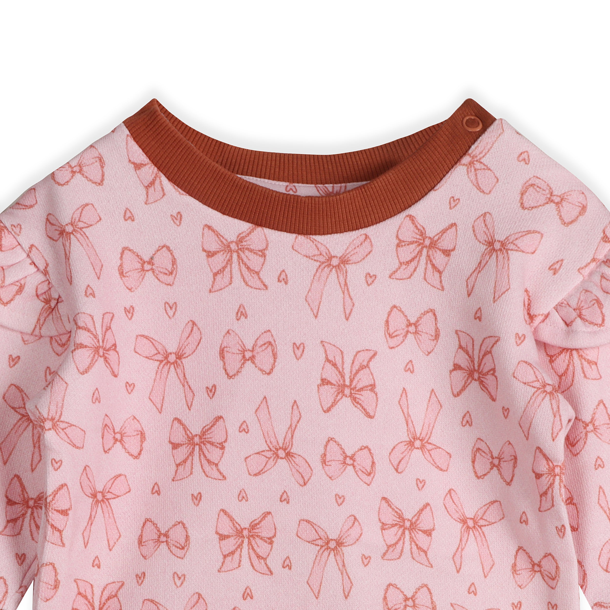 Bows Baby Sweatshirt & Pants Set (Organic Cotton)