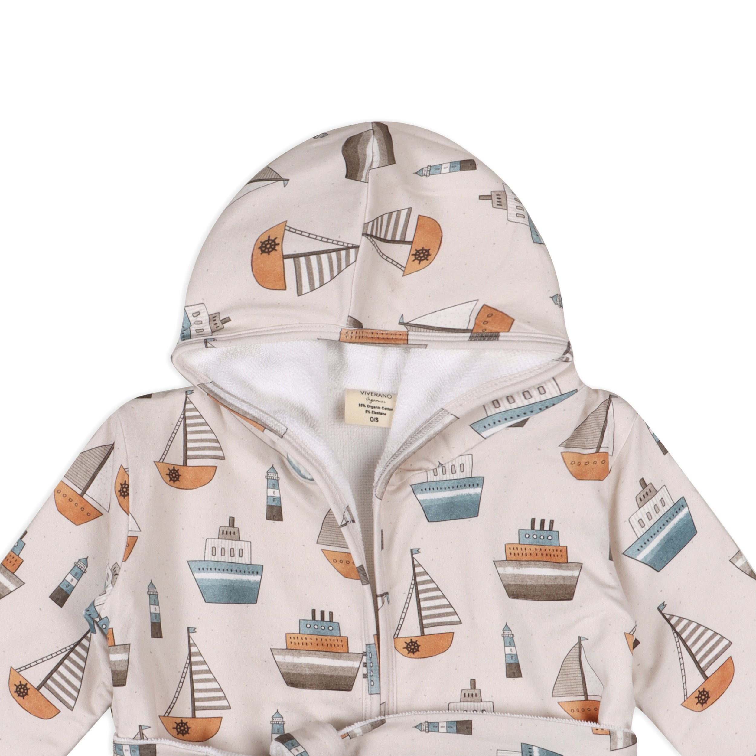 Boats Baby Bathrobe (Organic Jersey)