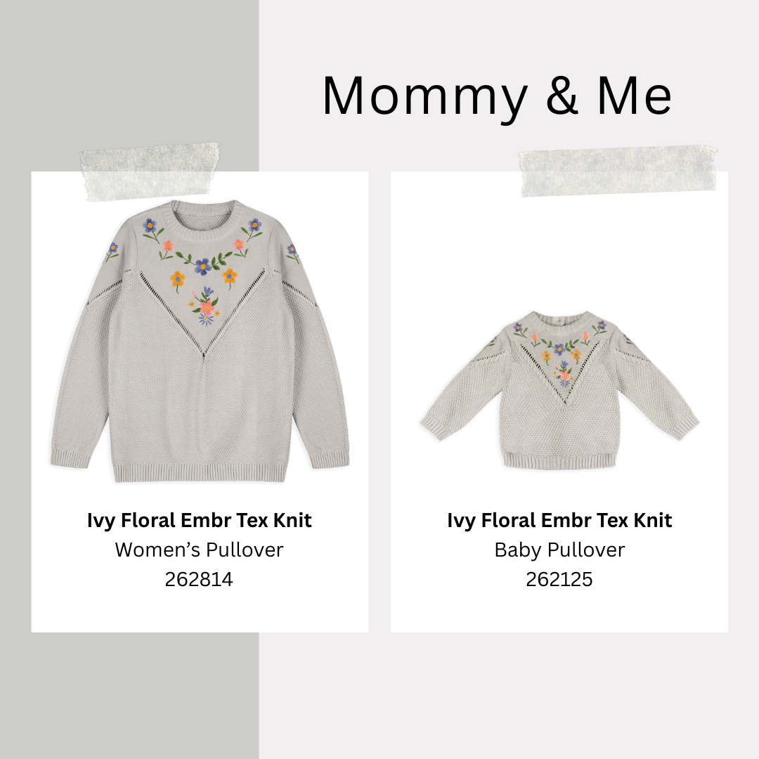 Matching Floral Pullovers for Mommy and Baby by Viverano