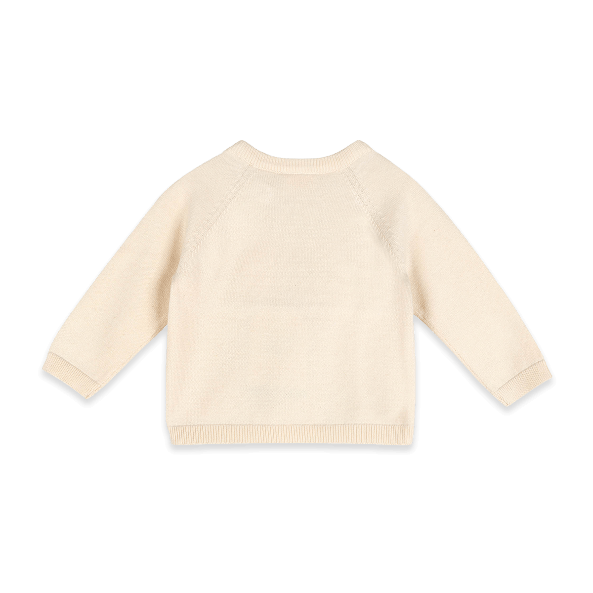 Organic Cotton Fuzzy Hearts Baby Sweater Pullover, Back