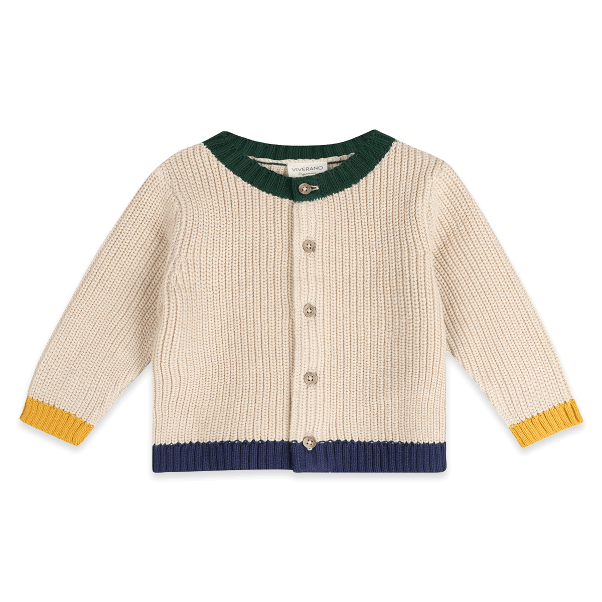 Otis Chunky Knit Baby Cardigan, Organic Cotton