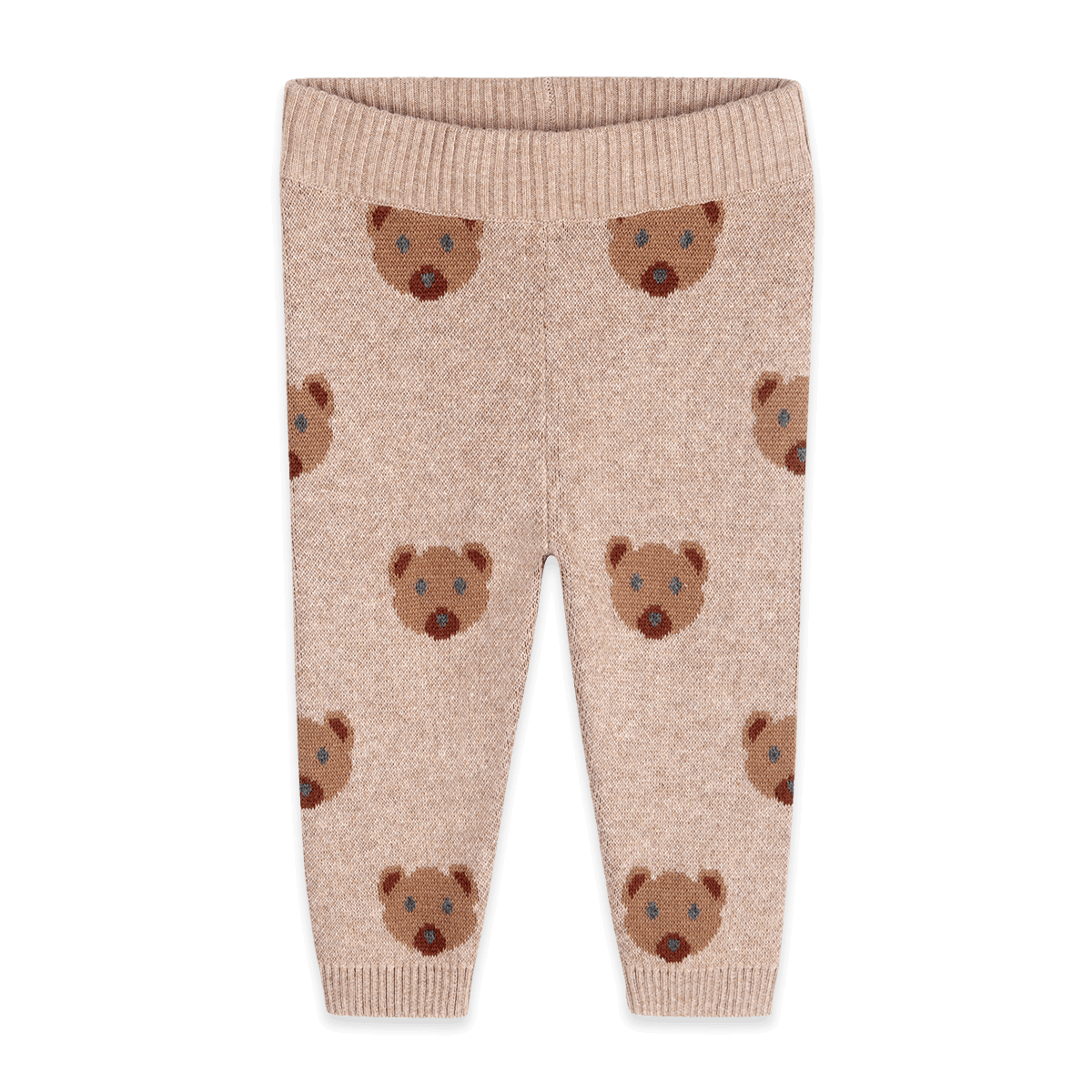 Organic Cotton Bear Knit Baby Pullover and Pant Set, Pants