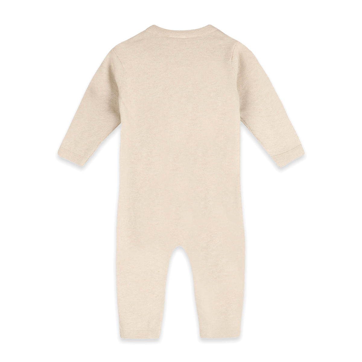 Organic Cotton Moose Applique Knit Baby Jumpsuit, Back