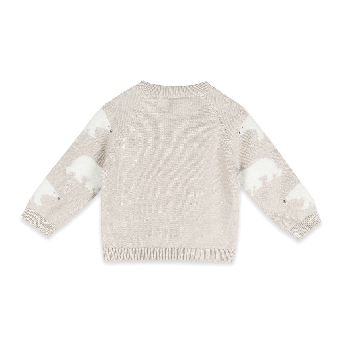 Organic Cotton Polar Bear Baby Sweater Pullover and Pant Set, Back