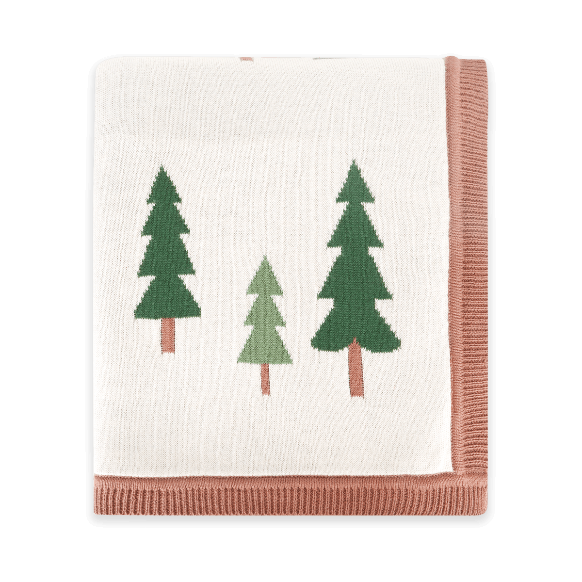 Wild Moose - Organic Cotton Jacquard Knit Baby Blanket (Folded)