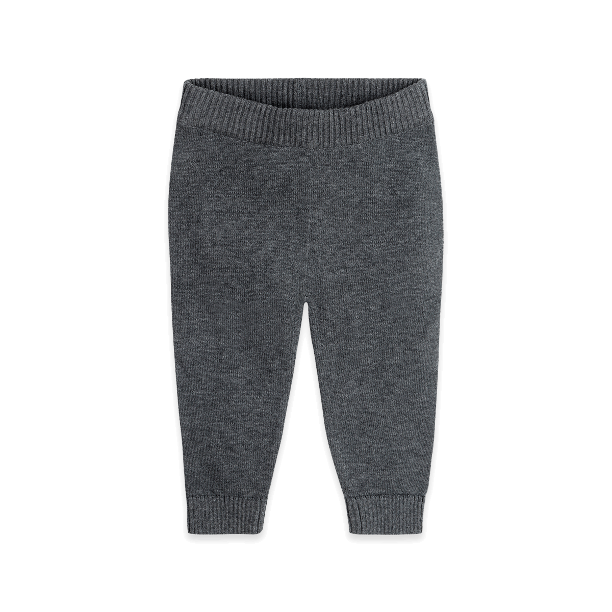 Organic Cotton Pocket Sweater Knit Baby Legging Pants, Charcoal