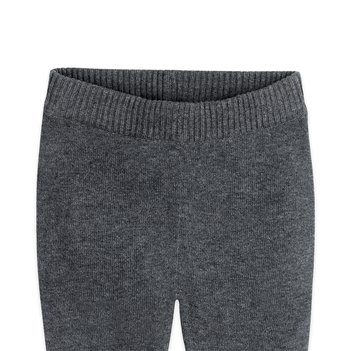Charcoal Organic Cotton Pocket Sweater Knit Baby Legging Pants, Detail
