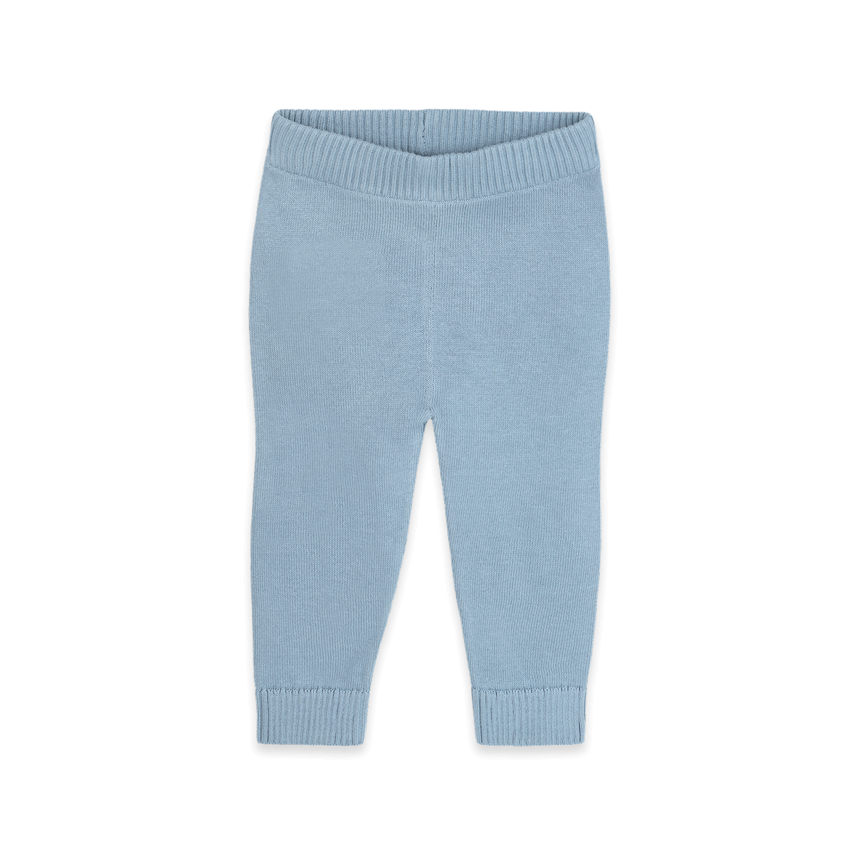 Organic Cotton Pocket Sweater Knit Baby Legging Pants, Mineral Blue