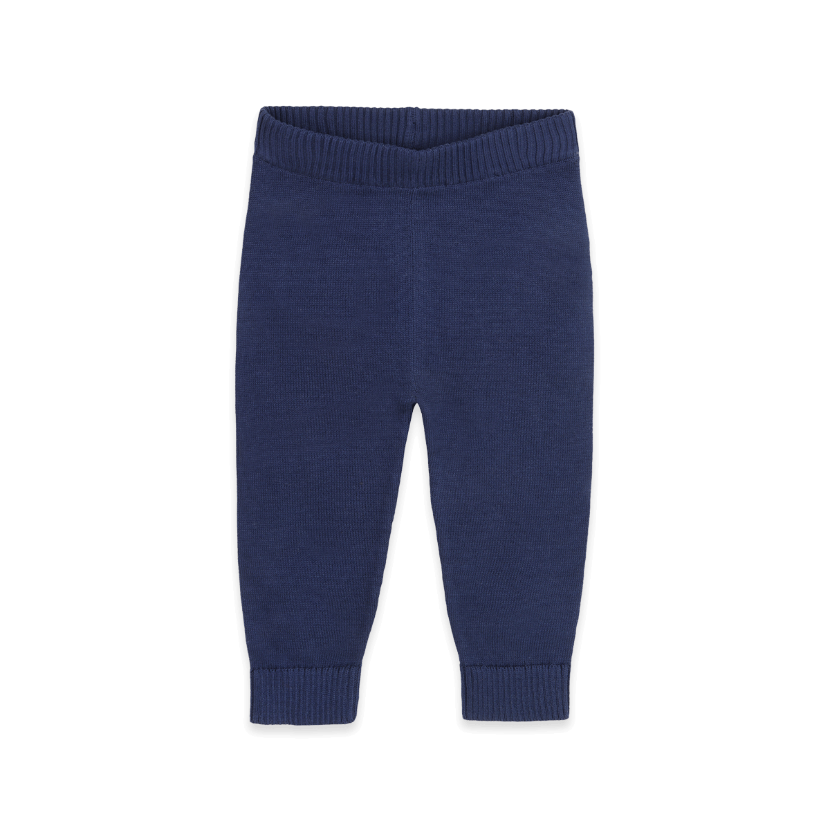 Organic Cotton Pocket Sweater Knit Baby Legging Pants, Navy