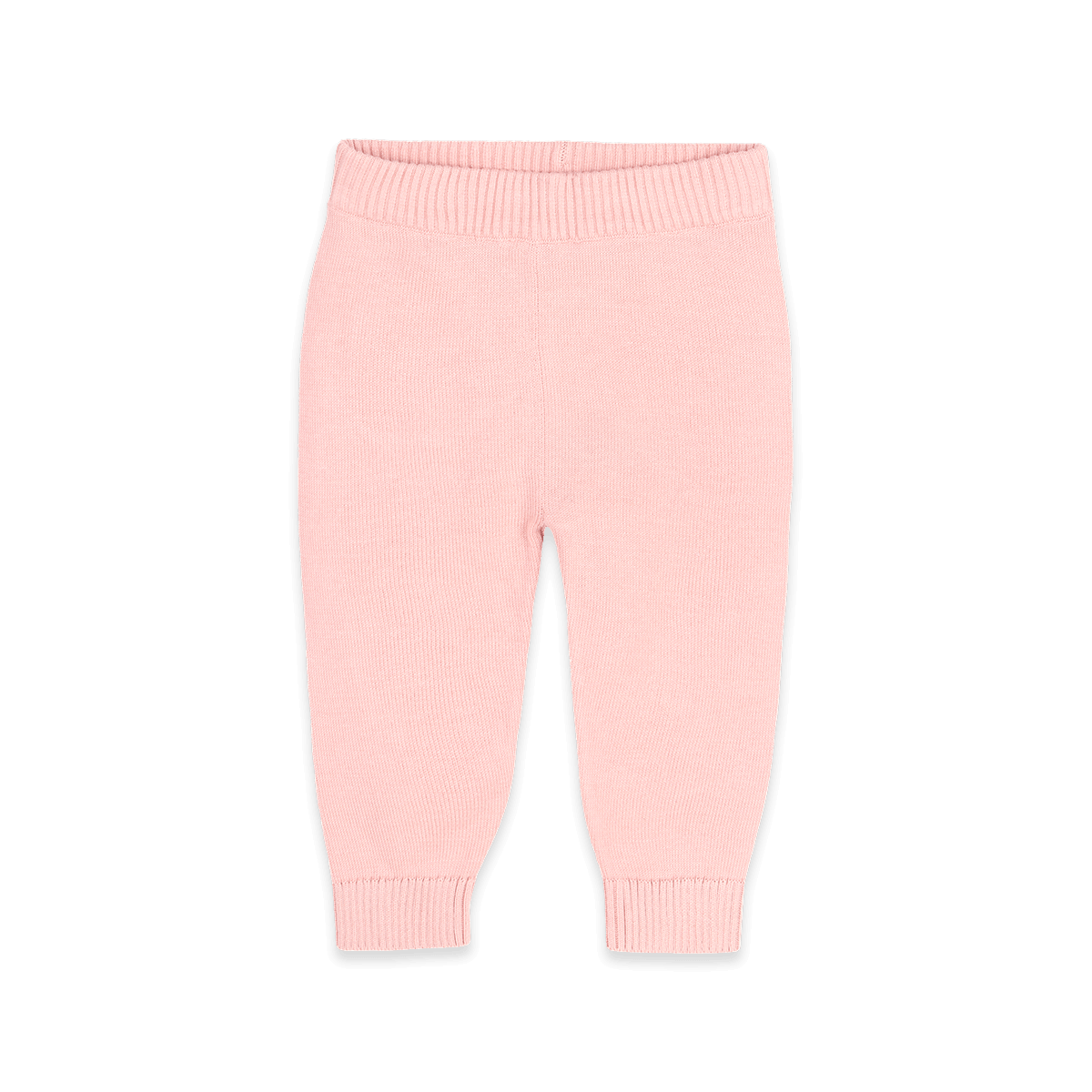 Organic Cotton Pocket Sweater Knit Baby Legging Pants, Sweet Pink