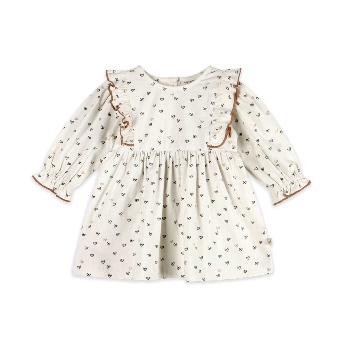 Ditsy Hearts Baby Dress & Bloomer (Organic Jersey) - Front