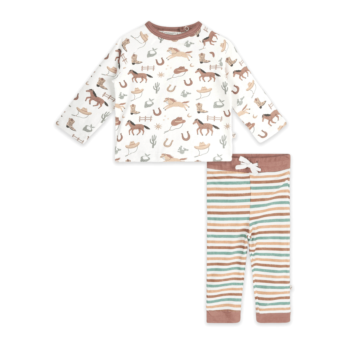 Howdy Horse Baby Tee & Jogger (Organic Jersey) - Outfit Set