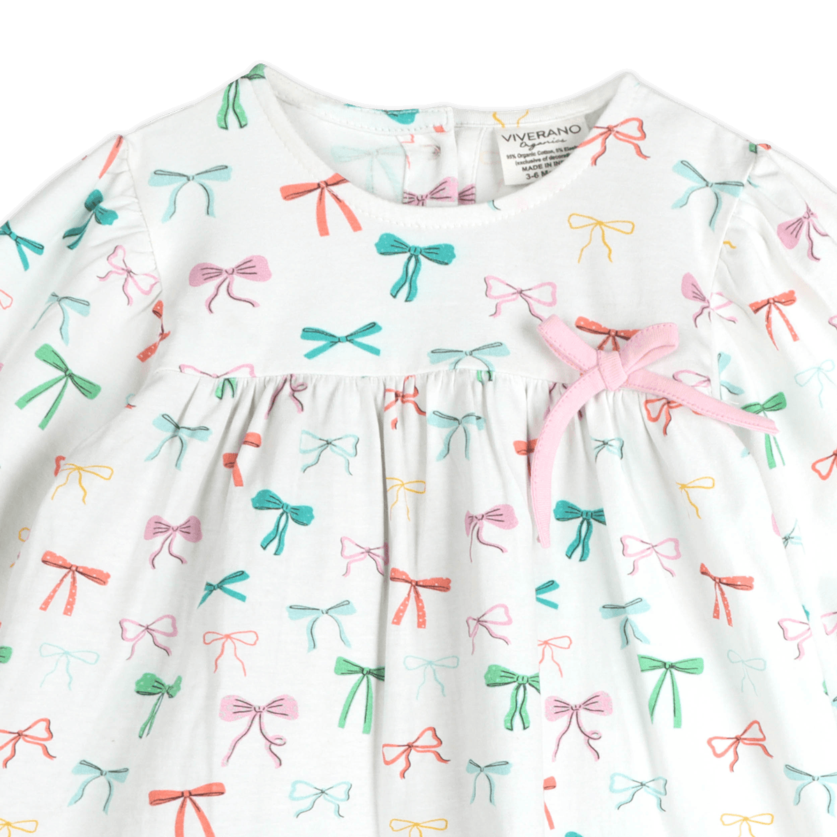 Bows Baby Dress & Legging (Organic Jersey) - Detail