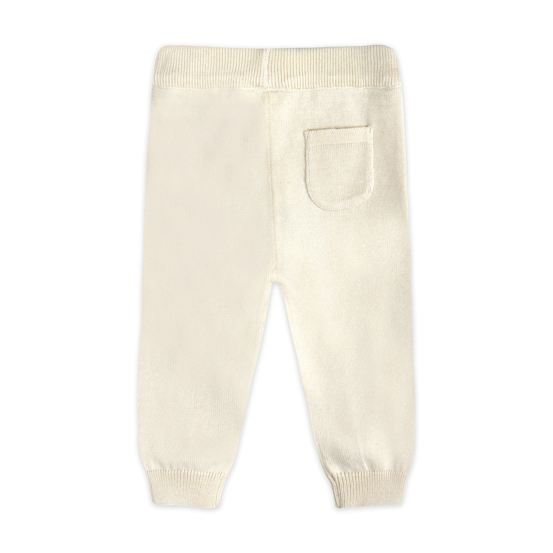 Sailboat Embroidered Pocket Baby Pants Back (Organic Cotton)