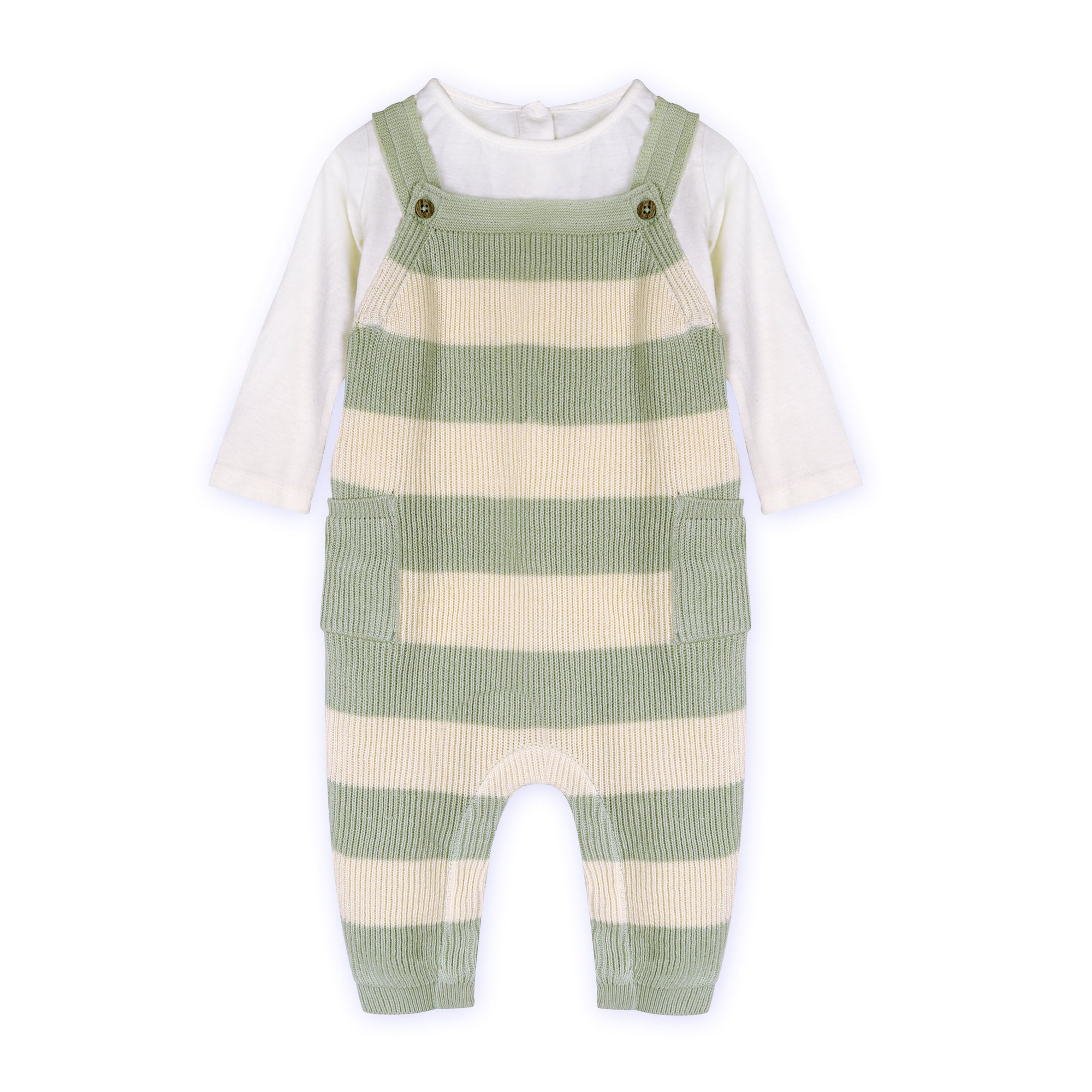 Alfie Textured Baby Overall Set (Organic Cotton)