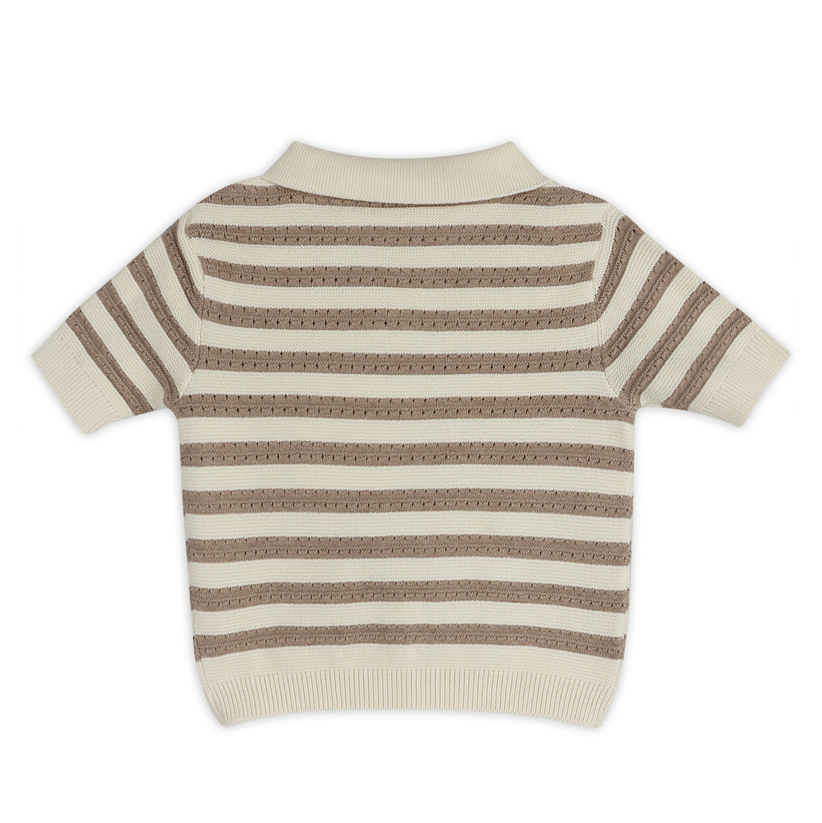 Theo Textured Baby Polo Shirt Back (Organic Cotton)