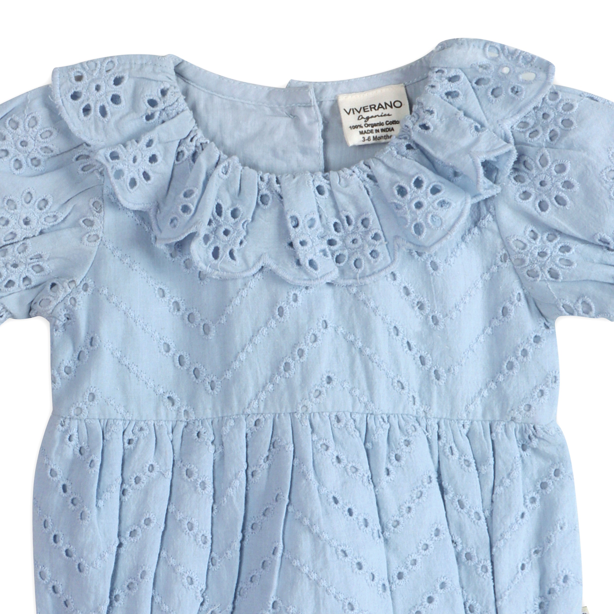 Naxos S Schiffli Baby Romper Detail (Organic)