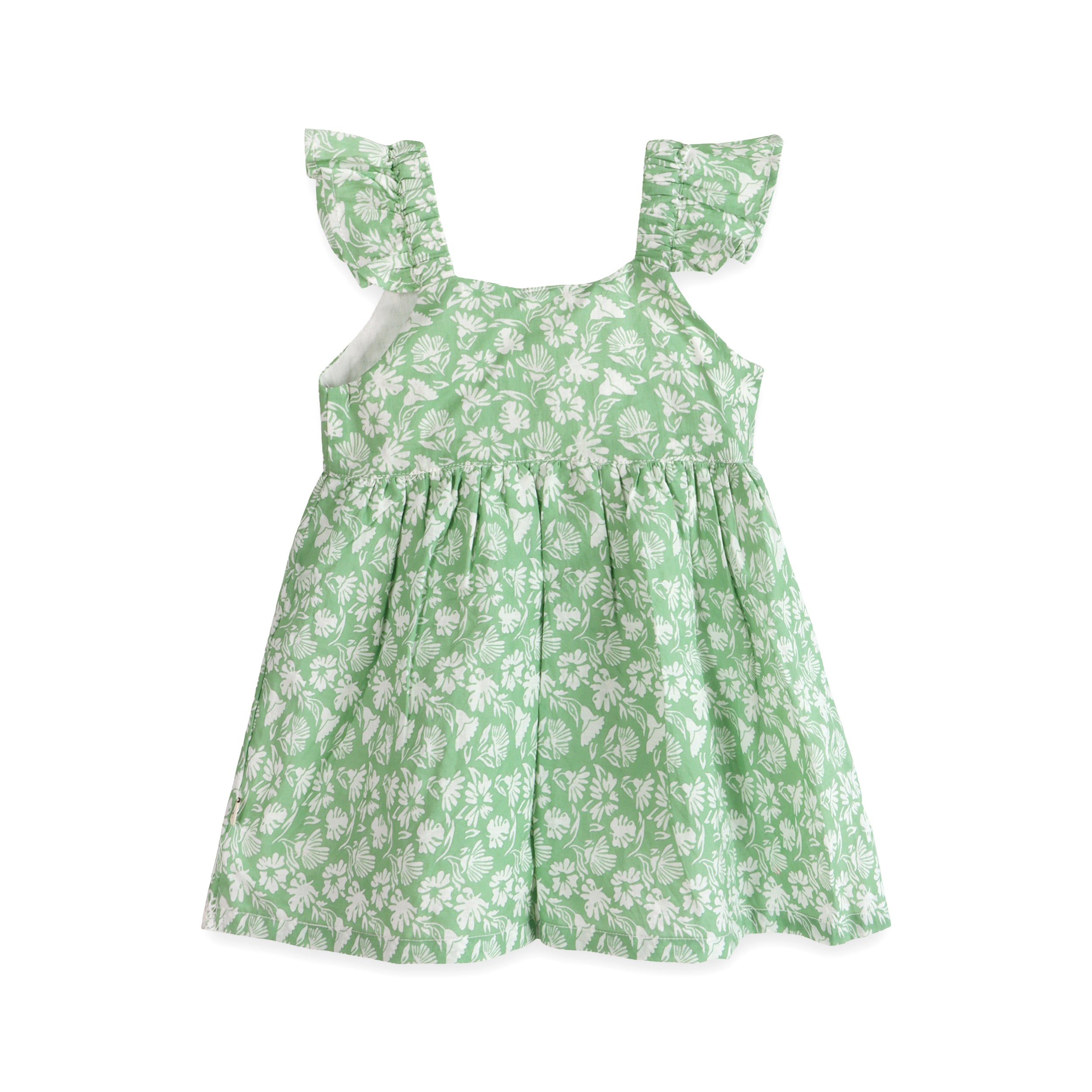 Ivy Embroidered Baby Dress Back (Organic)
