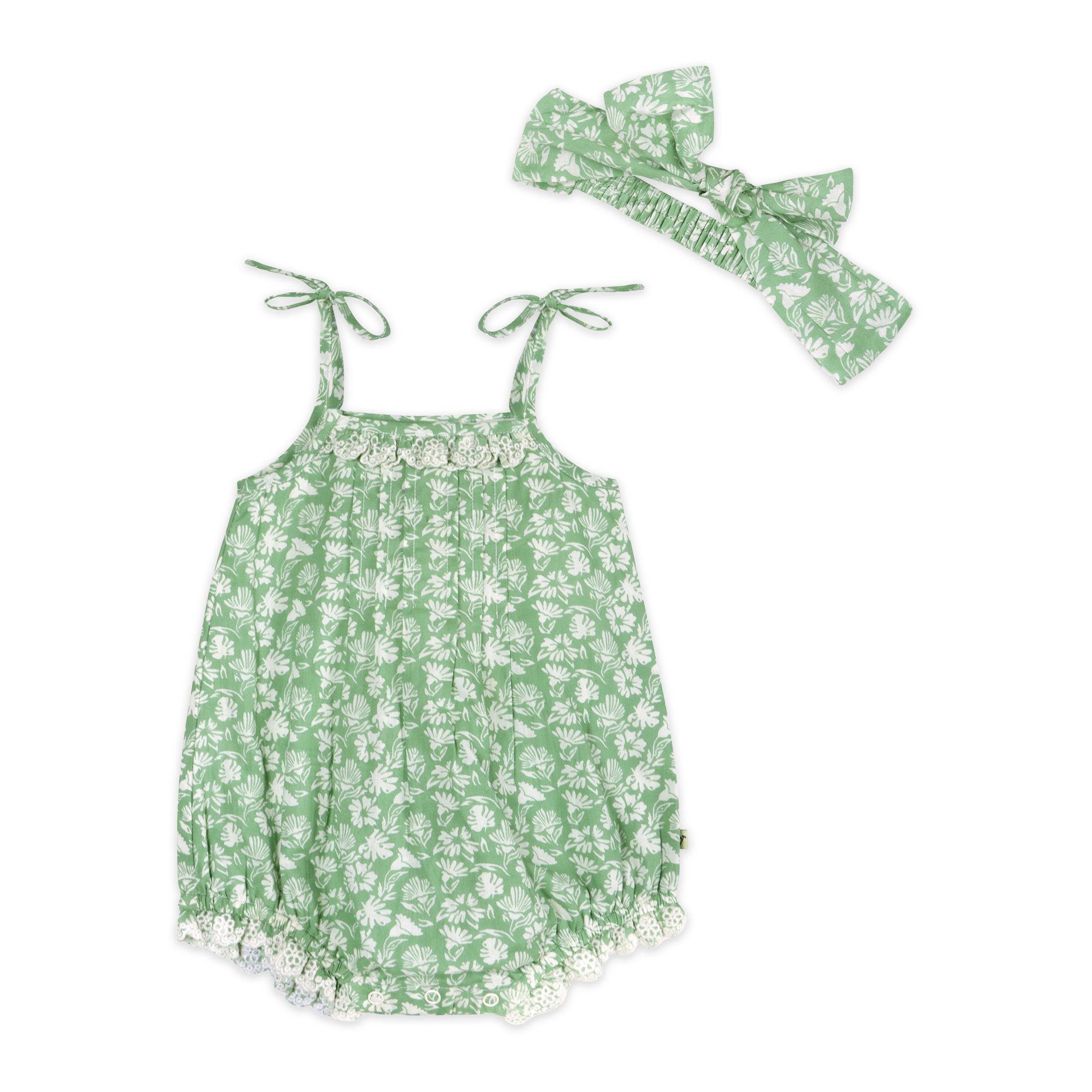 Garden Baby Romper + Headband (Organic)