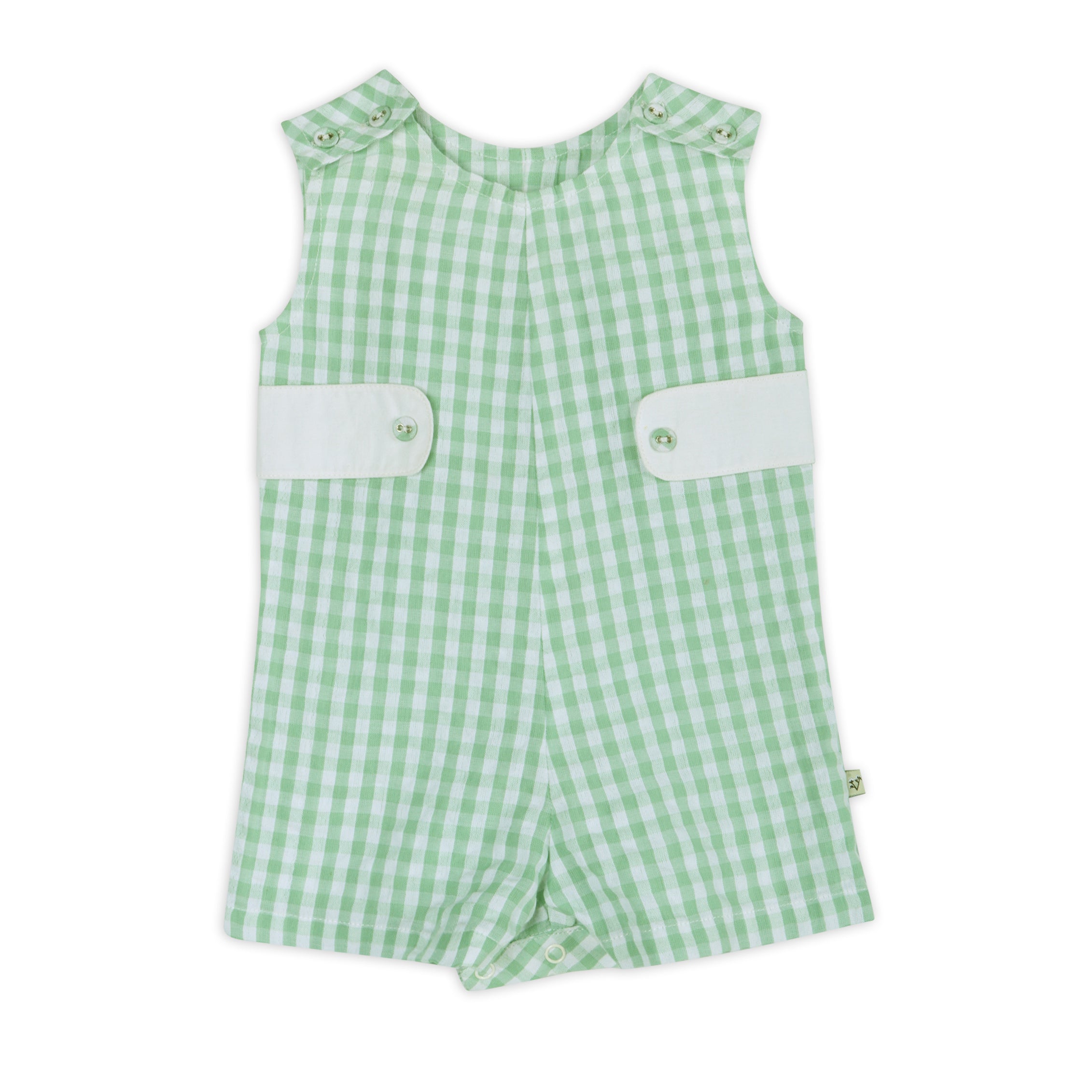 Forest Gingham Baby Romper (Organic)
