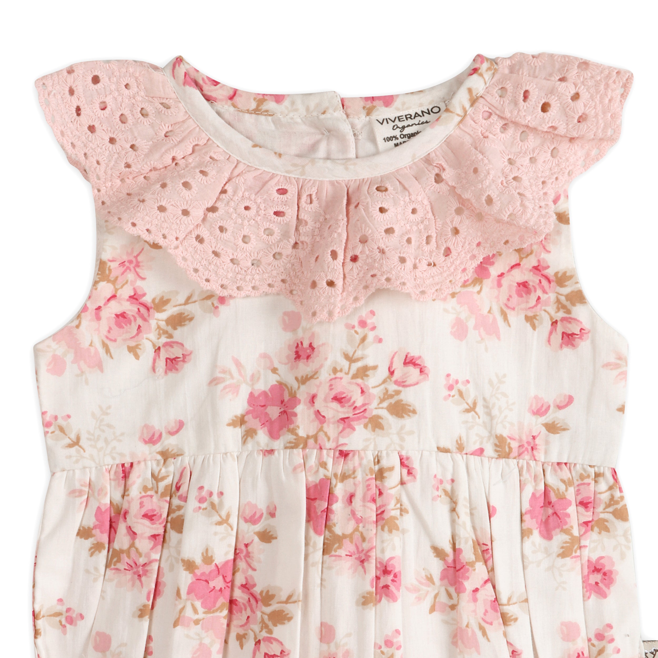 Nova Floral Baby Romper Detail (Organic)