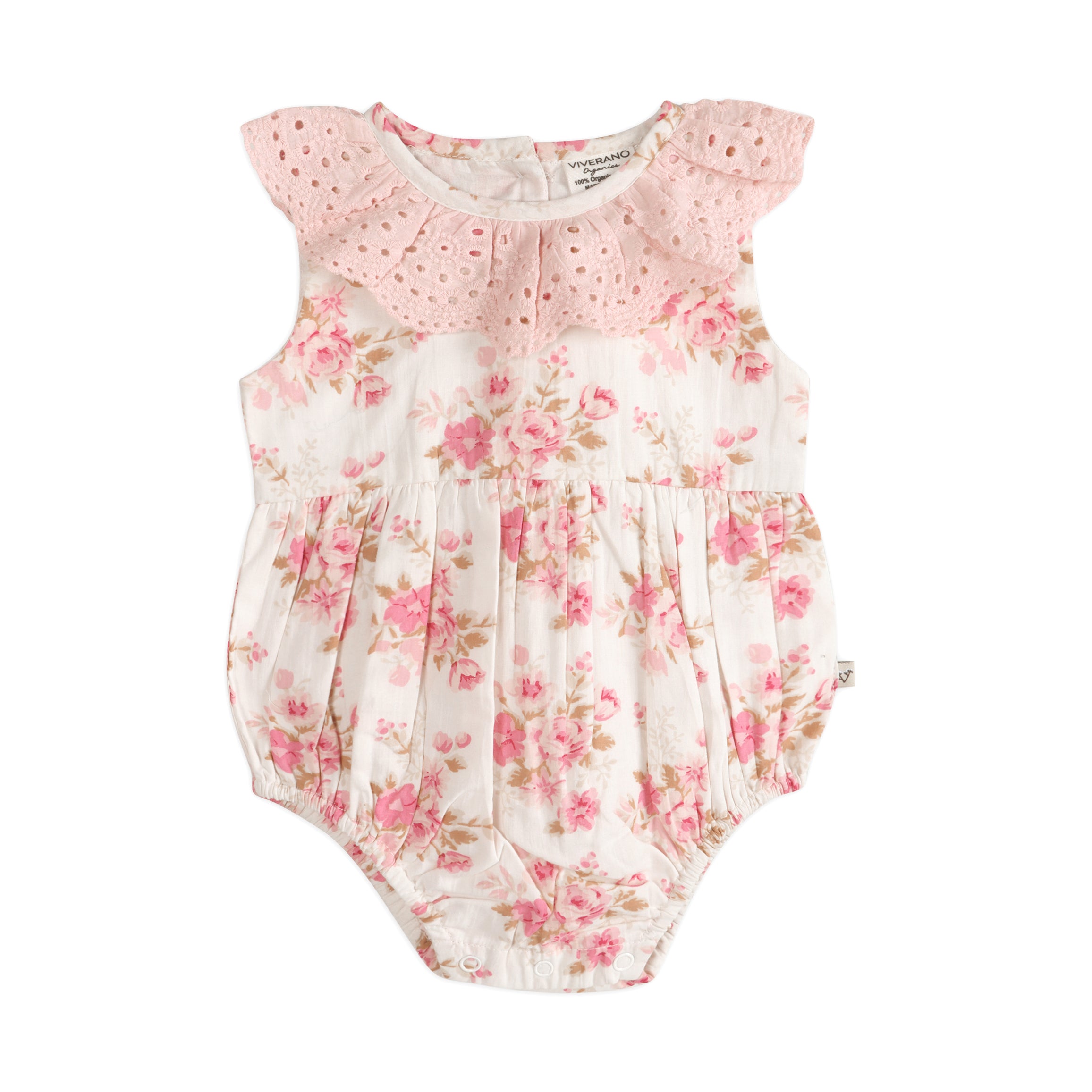 Nova Floral Baby Romper Front (Organic)
