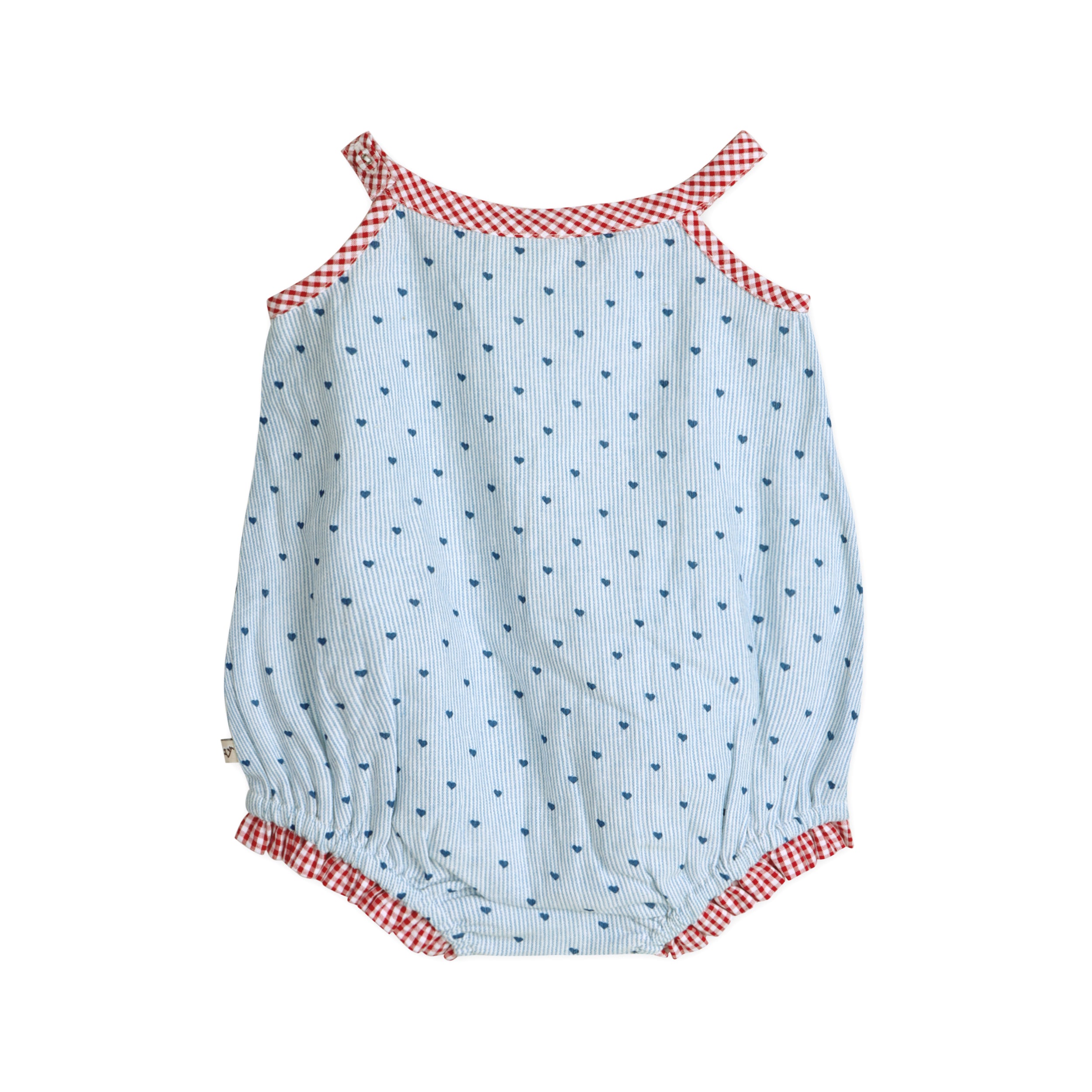 Kiera Ditsy Hearts Baby Romper Back (Organic)