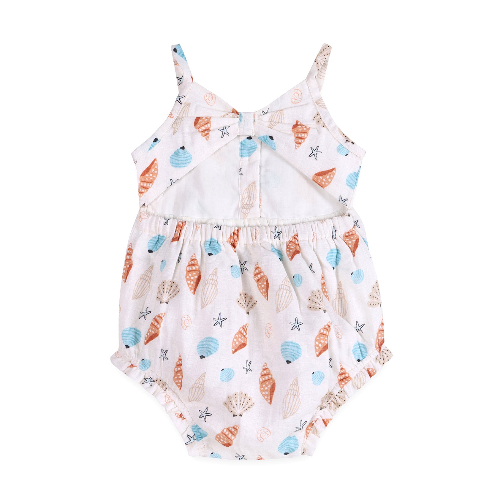 Seashell Baby Romper Back (Organic Muslin)
