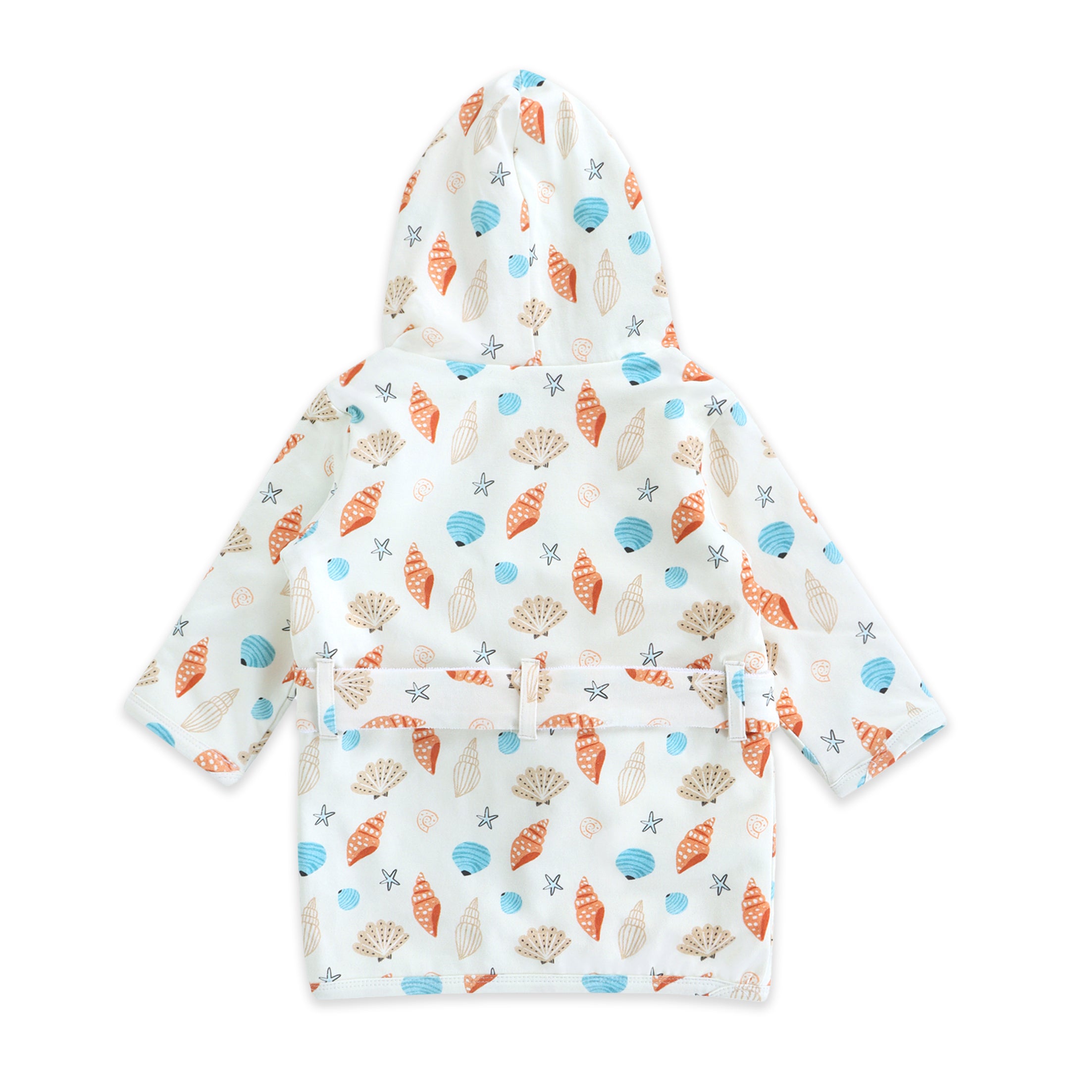 Seashell Baby Bathrobe Back (Organic Jersey)